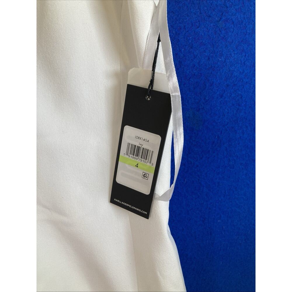 Karl Lagerfeld Paris White Sleeveless Sheath Dress NWT Size 4 - Picture 7 of 16